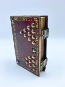 Antique Maroquin leather missal with silver fixtures 