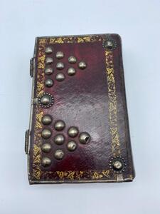 Antique Maroquin leather missal with silver fixtures 