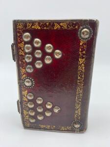 Antique Maroquin leather missal with silver fixtures 