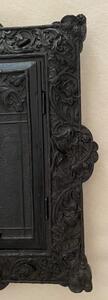 Antique Bog Oak carved frame tabernacle door 