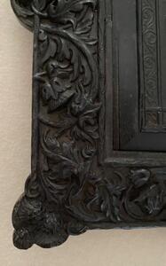 Antique Bog Oak carved frame tabernacle door 