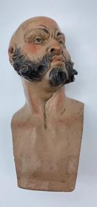 Antique Neapolitan crèche figure bust