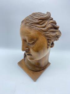 Art Deco wooden sculpted bust of the Venus 