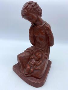 Harry Elström terracotta Mother and Child statue 