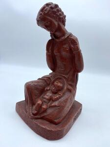 Harry Elström terracotta Mother and Child statue 