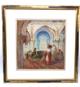 An Oriental Bazaar oil painting 