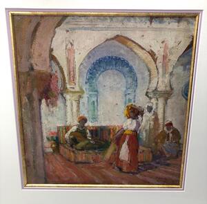 An Oriental Bazaar oil painting 