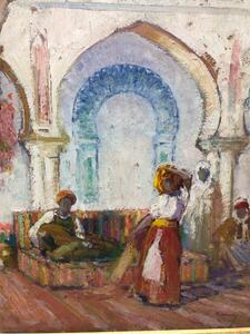 An Oriental Bazaar oil painting 