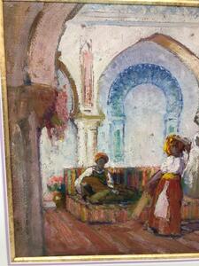 An Oriental Bazaar oil painting 