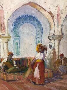 An Oriental Bazaar oil painting 