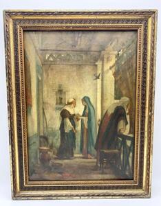 Charles Brun Orientalist oil painting Algeria 1886 