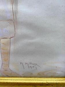 Maurice Millière Sikh army man drawing on paper 