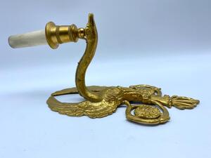 French antique Empire col de cygne bronze gilded appliques 