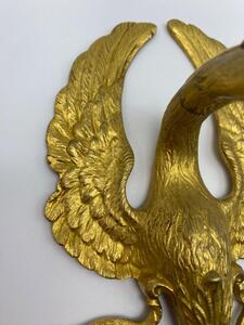 French antique Empire col de cygne bronze gilded appliques 