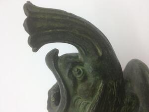 Grand Tour style grotesque bronze oil lamp 