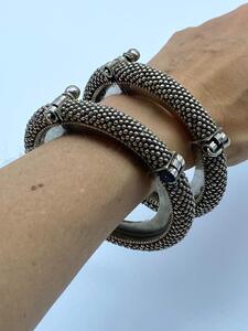Rajasthan near pair of ‘gajre’ silver bracelets 