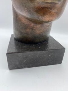 Artwork male bust / box on marble foot by sculptor Jean Marie 