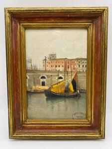 Paul Leroy oil painting harbor view 