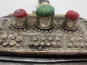 Large antique silver Tibetan flint pouch 