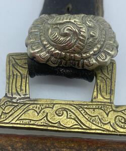 Large antique silver Tibetan flint pouch 