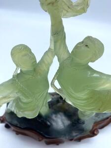 Chinese serpentine carving of revolutionary ballet dancers 