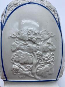 Rare antique ceramique fine Choisy le-Roi blue and white vase 