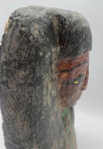 Style Ptolemaic cedar painted sarcophagus mummy mask