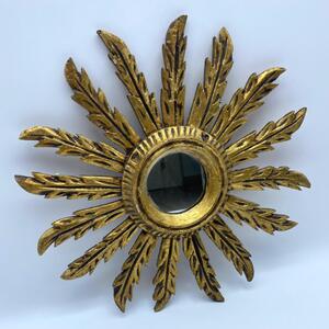 Spanish Baroque Giltwood Sunburst mirror 