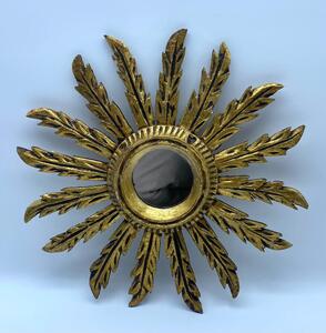 Spanish Baroque Giltwood Sunburst mirror 