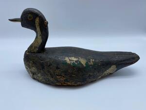 Two antique waterbird wooden decoys 