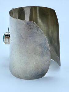 Native American silver turquoise cuff bracelet 