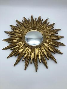 Vintage pair of gilded sunburst mirrors 