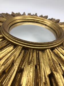 Vintage pair of gilded sunburst mirrors 