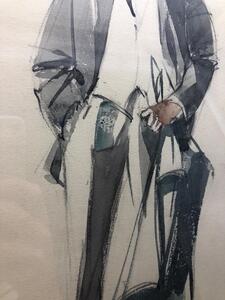 Watercolor portrait of a fashionable gent