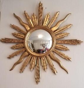 Large wooden gilded sunburst mirror