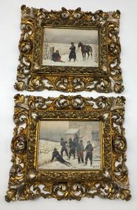 Christian Sell: a pair of Prussian-Franco war paintings 