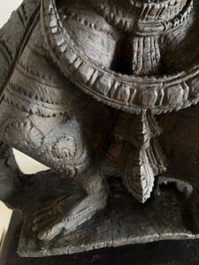 Antique Nepalese wooden Kali temple statue 