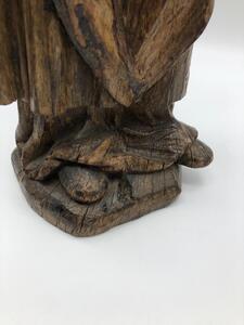 XV century oak religious sculpture of Saint Eloy