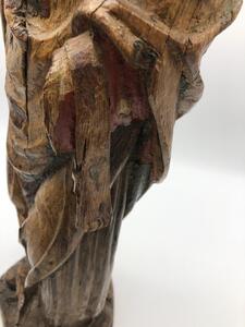 XV century oak religious sculpture of Saint Eloy