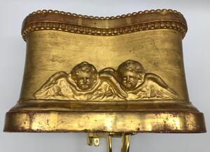 Antique religious wood goldleaf stand 