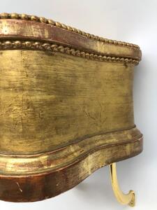 Antique religious wood goldleaf stand 