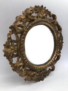 Antique 18th century carved giltwood mirror 