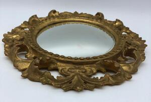 Antique 18th century carved giltwood mirror 