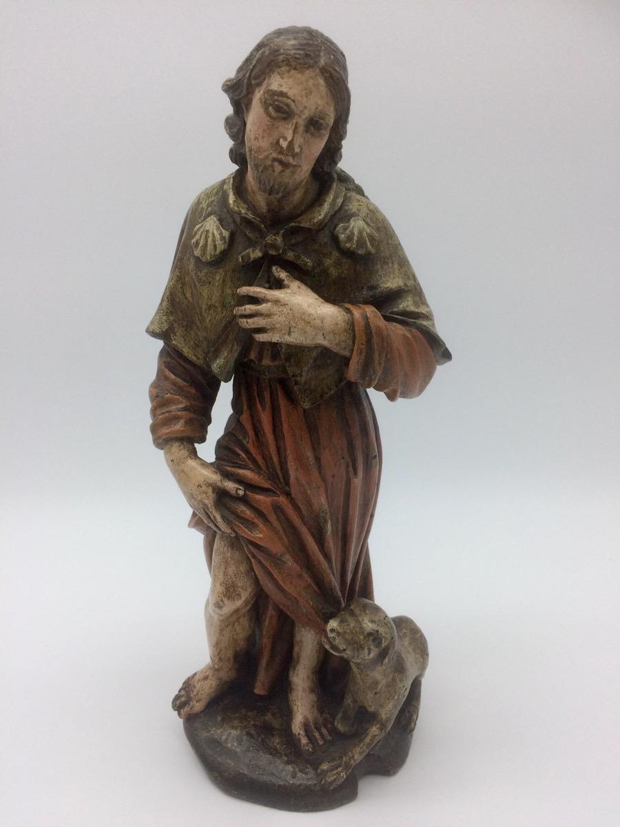 St. Louis of France, Male saints, wood carving, 20 cm, Colored, acquisto  sculture in legno